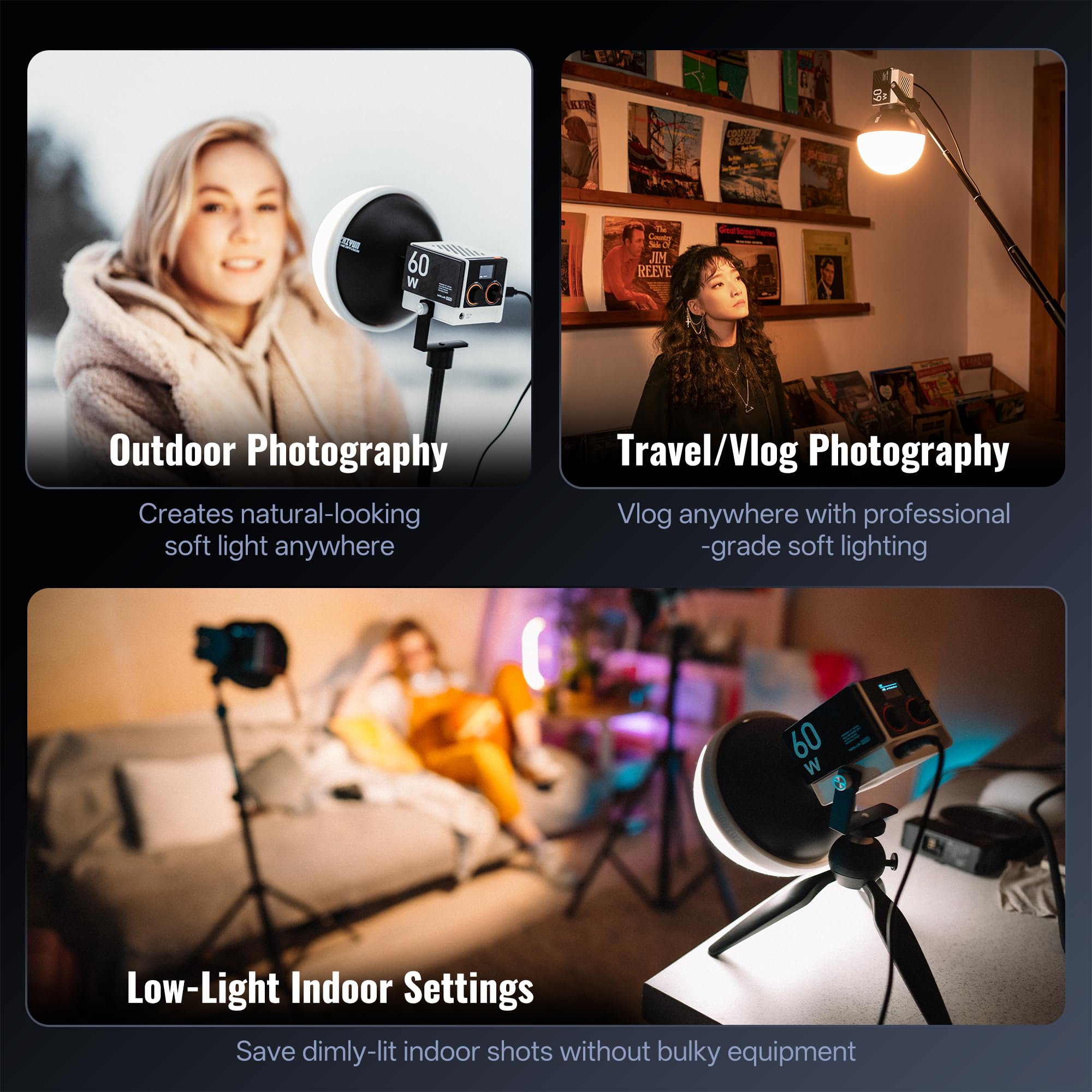 【最終値下】ZHIYUN MOLUS X100 COMBO/ミニソフトボックス Amazon | [公式旗艦店] ZHIYUN MOLUS X100 COMBO LEDビデオライト 100W